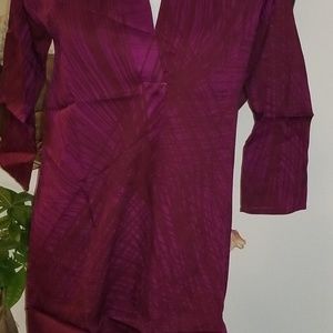 H by HALSTON Spirograph Print Hi-Lo Tunic New Sz 4